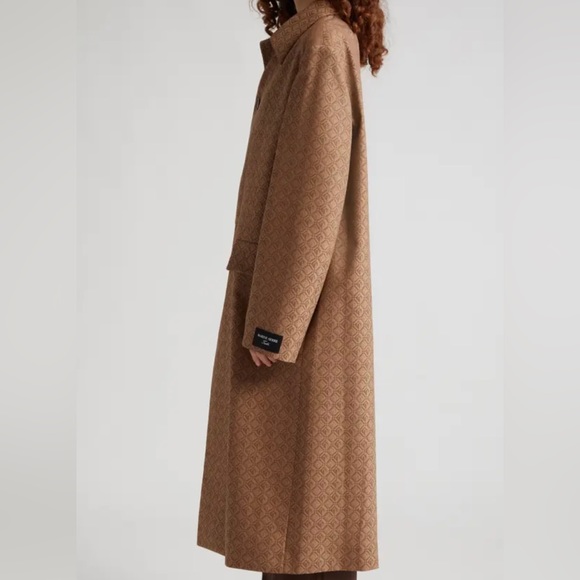 Marine Serre Moon Diamant Jacquard Longline Coat, size small NWT - Picture 6 of 11